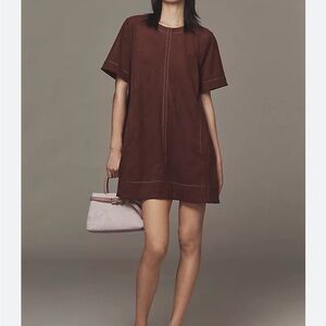 Maeve Emmy Short Sleeve Mini Shift Dress black